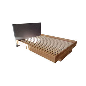 Letto a piattaforma in legno massello personalizzato con cassetto contenitore a scomparsa OEM ODM per progetti di design per hotel di lusso e ville, ordini all'ingrosso - Product Image 3
