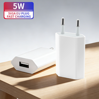 Chargeur mural USB électrique portable 5V 1A QC1.0 Adaptateur de voyage pour UE/US/UK avec protection OTP et OVP