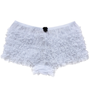 Ropa Interior Sexy de Encaje con Volantes para Mujer, Pantalones Cortos de Baile de Tiro Bajo, Shorts de Botín - Product Image 3