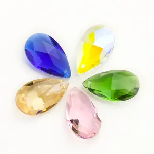 Wholesale 28mm Crystals Pendants Angel Tear Drop Glass Jewelry Crystal Beads