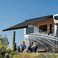 Panneau solaire flexible compact motorisé de qualité marine Awnlux SA5900 CIGS pour camping-cars et auvents de caravanes