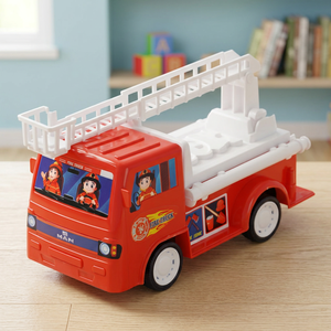 Camión de Bomberos de Juguete de Plástico con Fricción y Escalera para Niños de 2 a 4 Años - Product Image 3