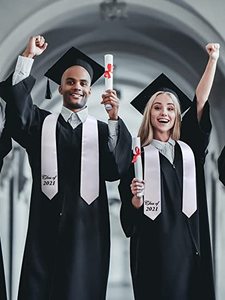 Sciarpa <span class=keywords><strong>da</strong></span> <span class=keywords><strong>uomo</strong></span> estiva leggera <span class=keywords><strong>da</strong></span> 70 pollici in raso con stampa digitale per laurea, fai <span class=keywords><strong>da</strong></span> te (Bianco) - Product Image 3