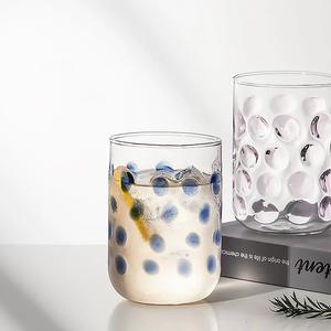 Nouvelle conception de verres à boire en <span class=keywords><strong>verre</strong></span> à pois colorés, tasse à lait pour le petit-déjeuner, <span class=keywords><strong>verre</strong></span> à jus, <span class=keywords><strong>verre</strong></span> à eau - Product Image 3