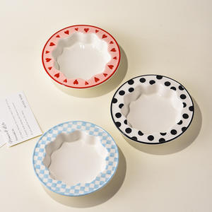 Atacado Multi-colorido Cerâmica <span class=keywords><strong>Pet</strong></span> Cat Placa <span class=keywords><strong>Bowl</strong></span> Boca Larga Dog Água Food <span class=keywords><strong>Bowl</strong></span> - Product Image 2