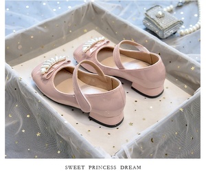Scarpe da Principessa con Tacco Alto per Bambine, Stile Formale <span class=keywords><strong>in</strong></span> Pelle PU, per Primavera e Autunno, Abbinabili a Vestiti, per Uso Quotidiano - Product Image 4