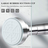 Tringle de douche télescopique réglable en acier inoxydable, anti-rouille, pour rideau de salle de bain