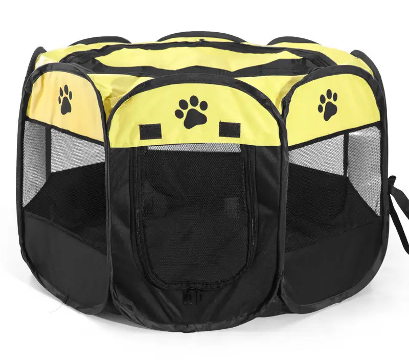 Portable Folding Oxford Dog Tent Pet Playpen Foldable Pet Cage with Eight Panels