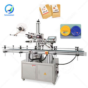 Máquina Aplicadora de Etiquetas Adhesivas Redondas para Cajas de Cartón de Huevos con Tapa Superior Automática OCEAN para Bolsas de Mylar - Product Image 1