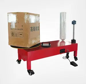 Plastic carton box automatic stretch film pallet wrapping machine,pallet wrapping machine stretch film,stretch pallet wrapper