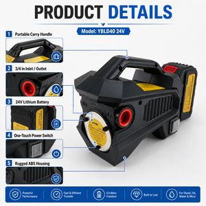 Pompa di Trasferimento Diesel Portatile 12V/24V DC, Pompa Elettrica per <span class=keywords><strong>Carburante</strong></span> Diesel - Product Image 2