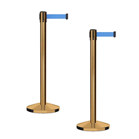 Support rétractable de barrière de ceinture d'acier inoxydable de queue pour l'aéroport