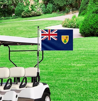 Bandera de las Islas Turquesas y Caicos de 3x5 pies, poliéster de lujo resistente y duradero, para interiores/exteriores con rayas cosidas y ojales de latón