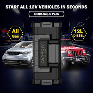 AVAPOW Démarreur de Voiture 6000A avec Double Charge Rapide USB, Sortie CC et Lumière LED, <span class=keywords><strong>Booster</strong></span> de Batterie Portable Puissant - Product Image 3