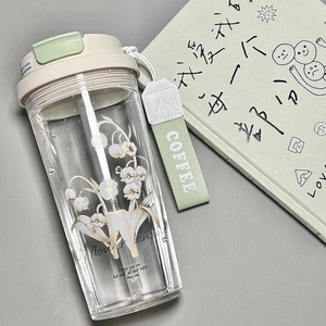 Bouteille d'eau portable en plastique de 600 ml pour enfants, mignonne, avec paille, écologique et de haute qualité, résistante à l'eau bouillante, non compatible lave-vaisselle - Product Image 5