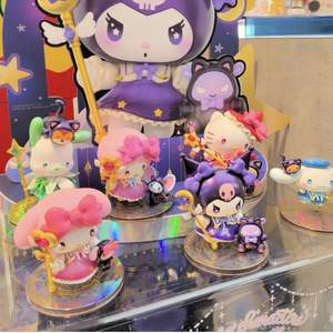 San Rio Kulomi Melody Tide Play Doll Adornos Hechos a mano PVC Starry Night Party Mage Blind Box Perfect Frozen Regalo de cumpleaños - Product Image 5
