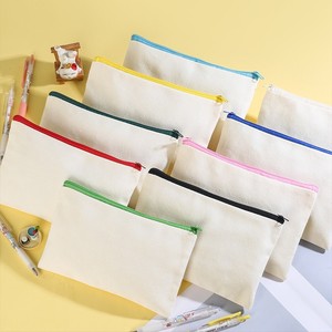 Sac cosmétique en toile personnalisé Yuze, grande capacité, fermeture éclair épaisse, impression numérique, étui de rangement pour maquillage, trousse à crayons, emballage général - Product Image 4