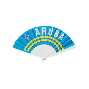 国旗印刷折りたたみファン広告ロゴ印刷ファンプラスチック工芸品 - Product Image 5