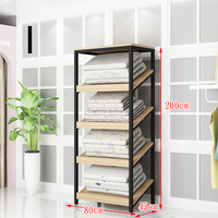 Étagère de présentation dorée pour articles de literie, support de présentation pour écharpes et draps, et étagères de rangement pour oreillers et housses de couette pour magasins de meubles