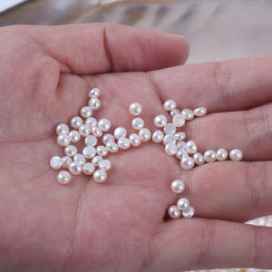 Perlas Naturales de Agua Dulce de 40 cm de Largo, Color Verde Pavo Real, 3-4 mm, para Manualidades, Cuentas Sueltas - Product Image 3