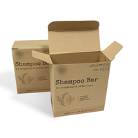 Boîtes Biodégradables en Papier Kraft Brun pour Savon ou Shampooing Solide, Emballage Pliant Personnalisé pour Savons Faits Maison et Cosmétiques