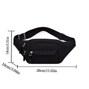 Sac bandoulière messager en polyester avec fermeture éclair, grande capacité, écologique, pour voyage et activités de plein air - Product Image 1