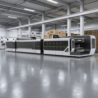 Ligne de Liaison de Cartons Directe Usine, Machine Automatique de Formage de Boîtes en Carton Ondulé, Alimentateur de Bordure, Ligne d'Impression et de Découpe