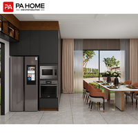 Armoire haute modulaire en bois écologique avec robinet, Smart Cocina, rangement de cuisine pour les développeurs d'appartements