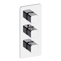 Ensemble de douche thermostatique encastré à cinq fonctions, finition brossée, mitigeur mural, idéal pour appartements et hôtels, design moderne