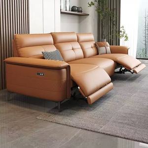 Hiện Đại Ý Da Cắt Sofa Không Tường Không Gian Viên Nang Điện Chức Năng Đường Thẳng Thiết Kế Cho Đơn Giản Cuộc Sống Hiện Đại - Product Image 1