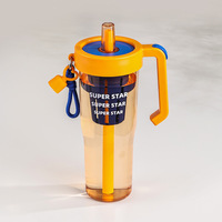 Gobelet en plastique transparent avec poignée et paille, 1300 ml (40 oz), infuseur à fruits, filtre à thé, anti-fuite, sans BPA, pour la salle de sport, les sports et les activités de plein air