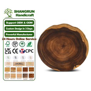Round Cutting <strong>Board</strong> Exquisite Non-Splicing Acacia <strong>Wood</strong> <strong>Cheese</strong> <strong>Board</strong> Reversible Round Charcuterie <strong>Board</strong> - Product Image 1