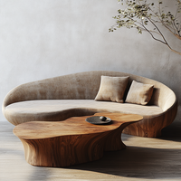 Canapé d'angle convertible moderne deux places avec structure en bois, rembourré, éco-responsable, dossier capitonné, réglable, personnalisable, mobilier de villa