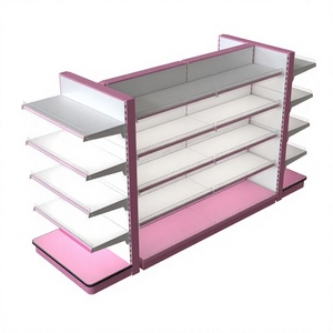 Estanterías Góndola Rosadas de Alta Luminosidad Personalizadas para Tiendas de Conveniencia Infantiles con Caja de Luz Superior para Cómics, Ideales para Supermercados - Product Image 1