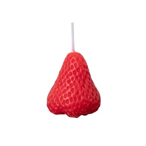 เทียนหอมกลิ่นสตรอว์เบอร์รี ขี้ผึ้งถั่วเหลือง รูปทรงผลไม้ประดิษฐ์ ของตกแต่งบ้าน ของขวัญ - Product Image 5