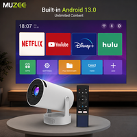Mini projecteur portable avec haut-parleur intégré haute puissance, projection de plafond pour cinéma à domicile 180° °   Projecteur de camping extérieur pivotant