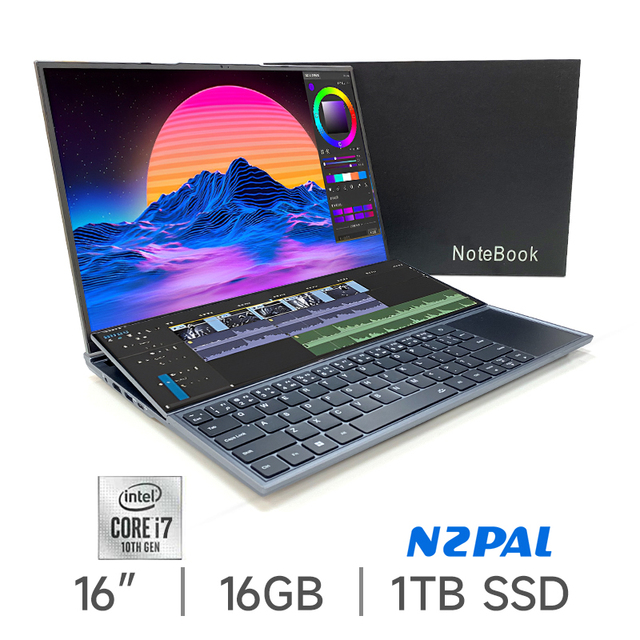 New Arrivals Dual Screen Laptop Core I7 10th Generation Touch Screen Gaming Laptop PC Portable Notebook Computer