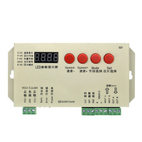 Contrôleur LED numérique adressable T1000S T-1000S avec écran LCD 2048 pixels RGB RGBW Sync 2811 TTL SPI et carte SD