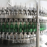Machine de remplissage automatique électrique pour bouteilles de soda et de bière avec contrôle PLC pour une production de boissons à haute productivité (économie d'énergie)