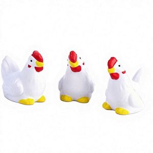 Promotional Squeeze Custom Logo Print Anti Relief Pu Foam Chicken Hen Stress Ball Toy - Product Image 2