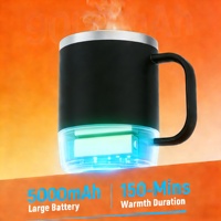 Mug à café auto-chauffant à température contrôlée numérique à LED en acier inoxydable portable Fabriqué en usine Mug à café intelligent