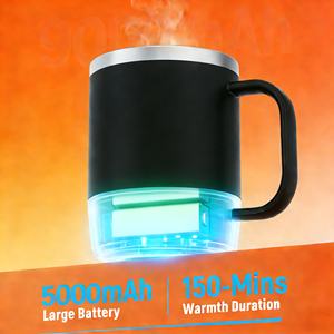 Taşınabilir Paslanmaz Çelik Led Dijital Sıcaklık Kontrollü Kendinden Isıtmalı Kahve Kupası Fabrika Tasarımı Akıllı Kahve Kupası - Product Image 3