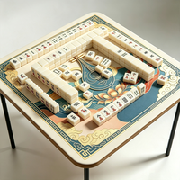 Tapis de Mahjong Pliable de Luxe Moderne Antidérapant, Réduction du Bruit, Durable, Écologique, en Caoutchouc Naturel et Microfibre pour le Jeu