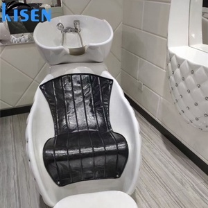 Offre Spéciale : Ensemble de Mobilier de Salon de Coiffure et Barbier – Fauteuil de Lavage Réglable Blanc Diamant avec Évier Intégré - Product Image 2