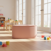 Ensemble de bancs souples triangulaires modernes (3 pièces) – Équipement de jeu intérieur pour écoles, sièges pour enfants, maternelle et préscolaire