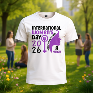 Maglietta per la Giornata della Donna del 11 marzo, T-shirt floreale femminista, 100% cotone, girocollo, manica corta, vestibilità regolare, primavera estate, casual - Product Image 2