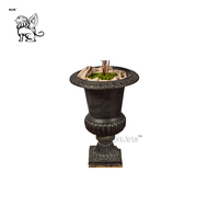 BLVE Grande Jardinière Pot de Fleurs Métal d'Art Moderne Décoratif Extérieur Intérieur Fournisseur Urne en Fonte Antique pour Jardin