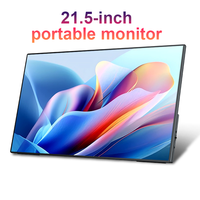 Moniteur portable 21,5 pouces 1080P, écran LCD IPS, 100 Hz, 6 ms, 1920 x 1080, type C, haut-parleurs intégrés, support