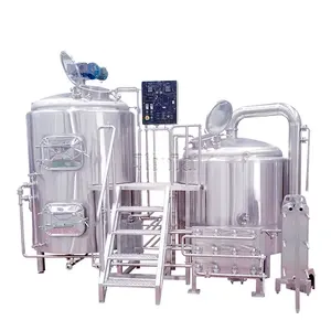 TIANTAI Vapor calentado combinado 3 recipientes 800L 7BBL cervecería microcervecería sistema automático de elaboración de cerveza para la venta equipo de cerveza