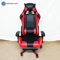 Nouvelle chaise de jeu ergonomique Extreme Gamer en cuir PU, chaise de bureau convertible avec cadre en acier, pivotant à 360 degrés, réglable